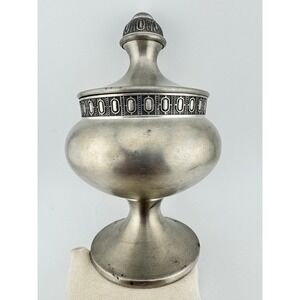 Vintage Selandia Norway Pewter Pedestal Bowl with Lid Mid Century 1960s Norway